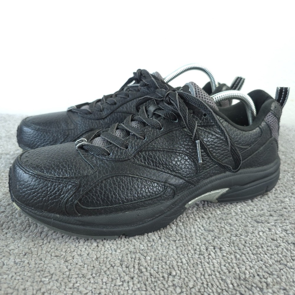 Dr. Comfort Winner Plus Mens Size 9 Wide Black Leather Sneakers 7210 Walking